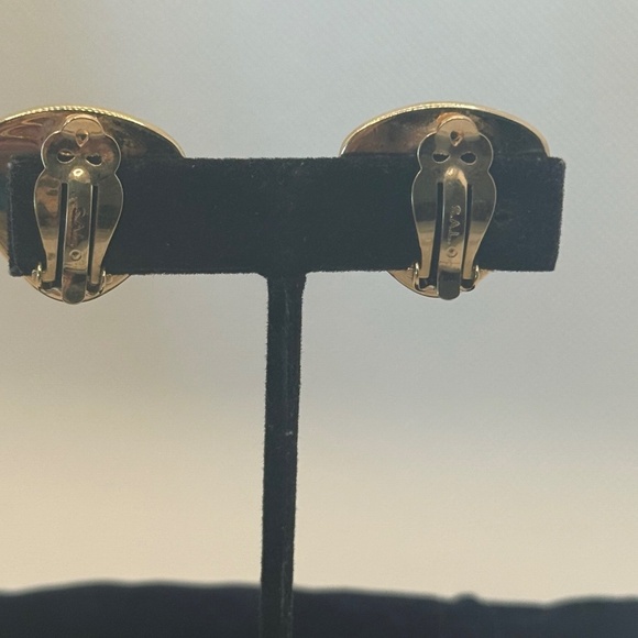 Vintage Gilt & Swarovski Crystal Chunky Teardrop Earrings by Swarovski, 1980s - Picture 5 of 7